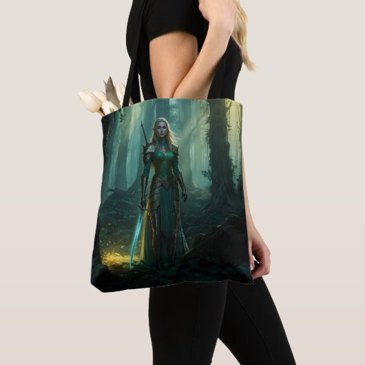 Guardian Elf van het betoverde rijk Tote Bag (Dichtbij)