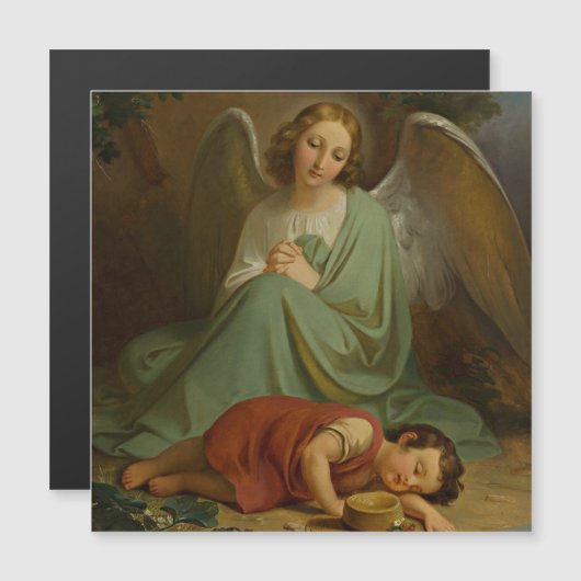 Guardian Engel en kind keuken magneet (Voorkant / Achterkant)