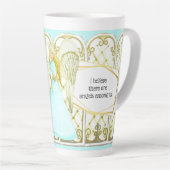 Guardian-engel en -ramen | DIY-gezegden Latte Mok (Rechterhoek)