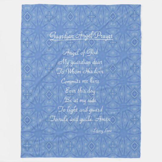 Guardian Engel Gebed Blauwe Sherpa Deken (Voorkant)