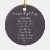 Guardian Engel Gebed Houtskool Keramisch Ornament (Voorkant)