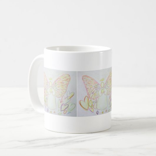 Guardian Engel van harten Art Custom Coffee Mugs Koffiemok (Voorkant links)