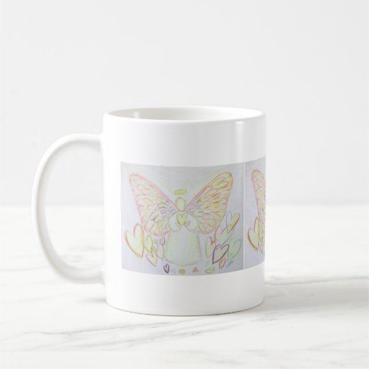 Guardian Engel van harten Art Custom Coffee Mugs Koffiemok (Links)