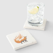 Guardian Fox Marmer Onderzetter (Zijkant)