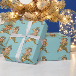 Guardian Kerstmis Angel Cadeaupapier