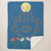 "Guardian Moon: Customizable Protection Blanket" Sherpa Deken (Voorkant)