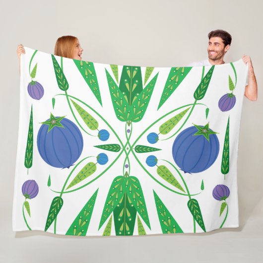 Guardian of the Blueberries Fleece (3 maten) Deken (In situ)