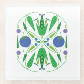 Guardian of the Blueberries Glass Onderzetter Glazen Onderzetter (Voorkant)