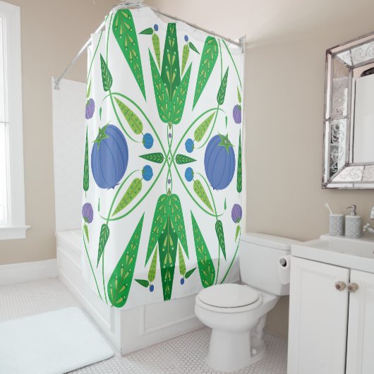 Guardian of the Blueberries Shower Curtain Douchegordijn (In situ)