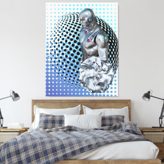 Guardian of the Digital Realm Canvas Afdruk