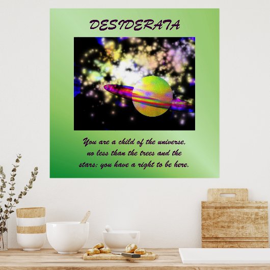 Guardian of the Galaxy DESIDERATA Poster (Keuken)