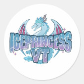 Guardian of the Northern Peaks Ronde Sticker (Voorkant)