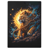 Guardian of the Solar Threshold – Lion of Balance  Klembord (Achterkant)