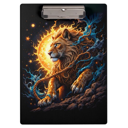 Guardian of the Solar Threshold – Lion of Balance  Klembord (Voorkant)