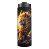 Guardian of the Solar Threshold – Lion of Balance Thermosbeker (Voorkant)