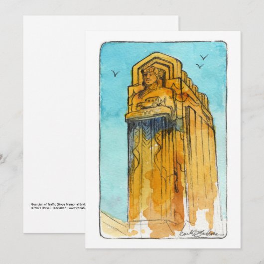 Guardian of Traffic Flat Card Kaart (Voorkant / Achterkant)