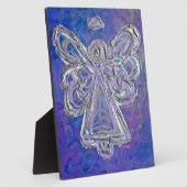Guardian Paarse engel schilderij kunst geschenk pl Fotoplaat (Zijkant)