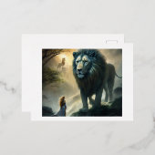 Guardian Roar Briefkaart Set: Majestic Leeuwen Art (Voorkant / Achterkant)