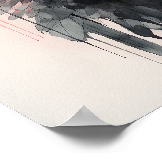 Guardian Serenity: sierlijk meisje engel Poster (Hoek)