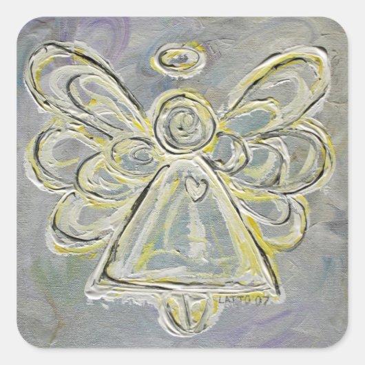 Guardian Silver White Angel Custom Decal Stickers (Voorkant)