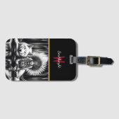 Guardian Spirit: Vrouw en Wolf Bagagelabel (Voorkant (horizontaal))