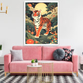 Guardian Tiger in het Joseon bos Canvas Afdruk (Insitu (Woonkamer))