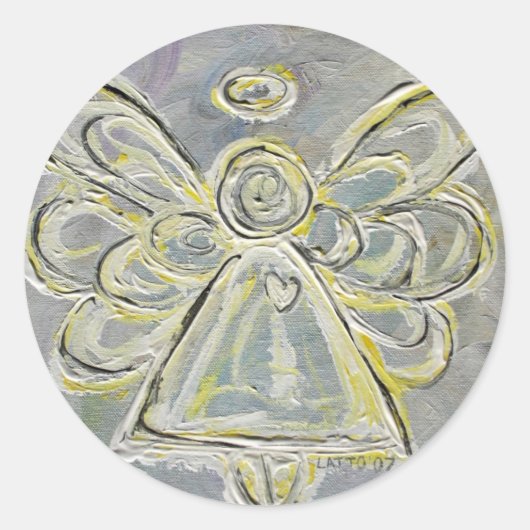 Guardian White en Silver Angel Custom Stickers (Voorkant)