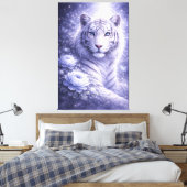 Guardian White Tiger – Silent Strength and Gentle  Canvas Afdruk (Insitu (Slaapkamer))