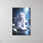 Guardian White Tiger – Silent Strength and Gentle  Canvas Afdruk (Voorkant)