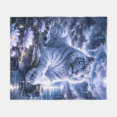 Guardian White Tiger – Silent Strength and Gentle Fleece Deken (Voorkant (Horizontaal))