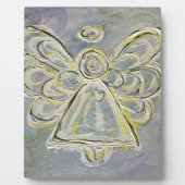Guardian Witte Licht Engel Schildering Kunst Plaqu Fotoplaat (Voorkant)