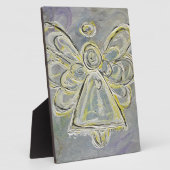 Guardian Zilveren Witte Engel Schilderen Art Plaqu Fotoplaat (Zijkant)