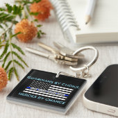 Guardians by Choice dunne blauwe lijn Sleutelhanger (Voorkant Rechts)