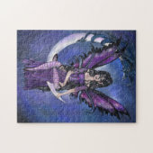 "Guardians" fairy dragon gothic fantasy PUZZLE Legpuzzel (Horizontaal)