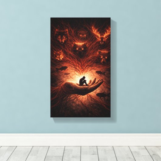 Guardians of the Inner Wild Canvas Afdruk (Insitu (Houten vloer))