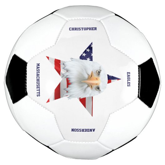 Guarding Bald Eagle, The American Flag, Star Voetbal (Gedraaid)