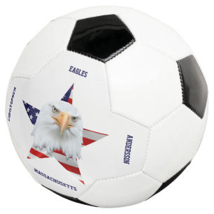 Guarding Bald Eagle, The American Flag, Star Voetbal