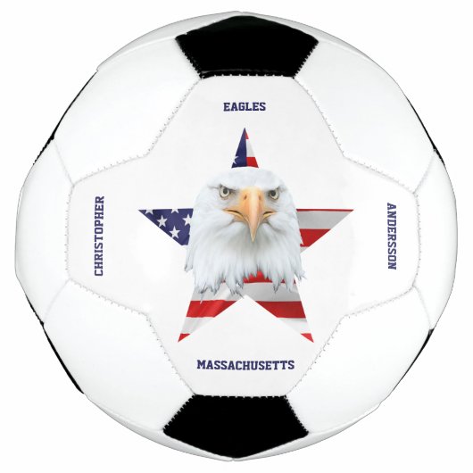 Guarding Bald Eagle, The American Flag, Star Voetbal (Voorkant)