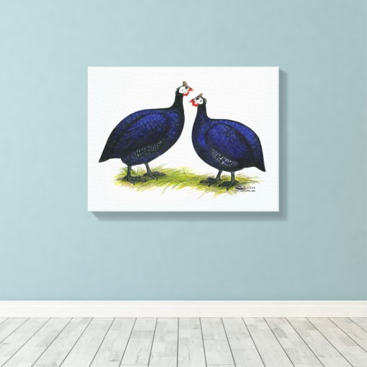 Guas Royal Paars Pair Canvas Afdruk (Insitu (Houten vloer))