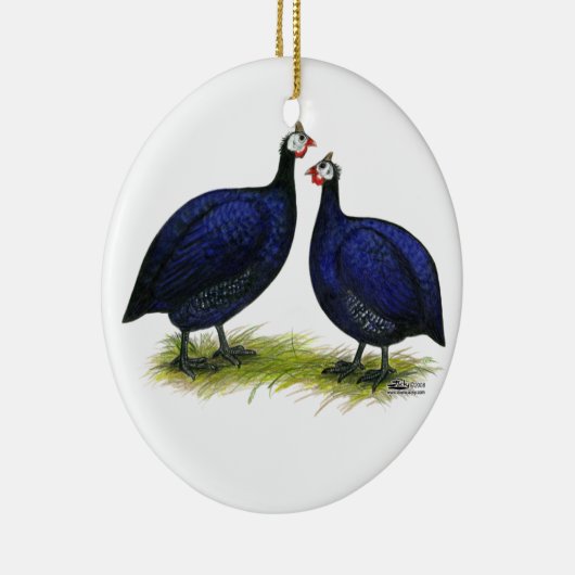 Guas Royal Paars Pair Keramisch Ornament (Rechts)