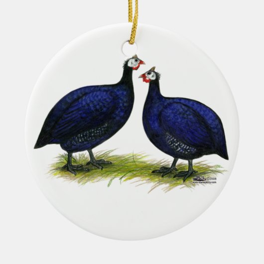 Guas Royal Paars Pair Keramisch Ornament (Voorkant)