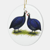 Guas Royal Paars Pair Keramisch Ornament (Links)