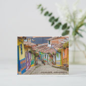 Guatapé, Colombia Colorful Street Briefkaart (Staand voorkant)