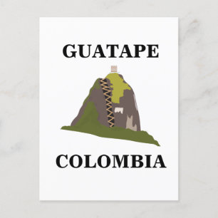 Guatape Colombia Custom Travel Briefkaart