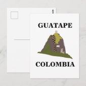 Guatape Colombia Custom Travel Briefkaart (Voorkant / Achterkant)