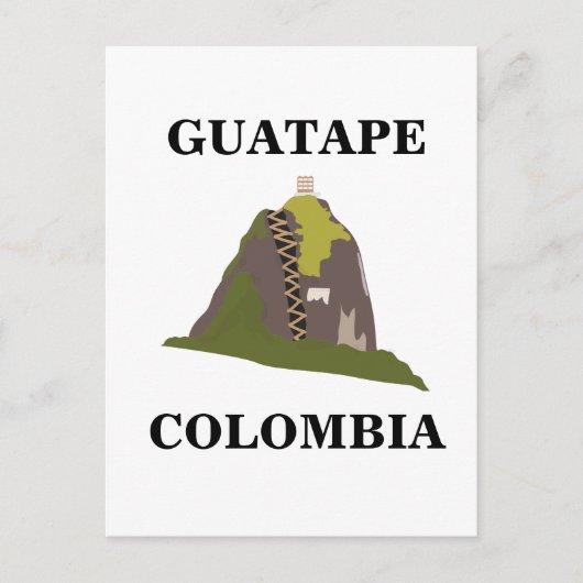 Guatape Colombia Custom Travel Briefkaart (Voorkant)