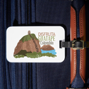 Guatape Colombia El Peñol Vintage reizen Bagagelabel