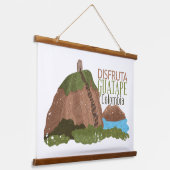 Guatape Colombia El Peñol Vintage reizen Hangend Wandkleed (Gebogen)