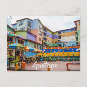 Guatapé, Colombia, Plazoleta de Los Zócalos Briefkaart