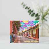 Guatapé, Colombia Umbrella Street Briefkaart (Staand voorkant)